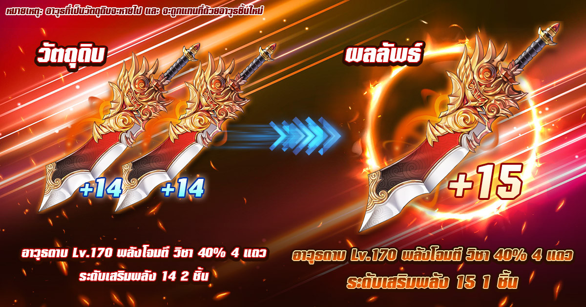 The Ultimate Enhancement Evolution ปลดปล่อยศักยภาพไร้ขีดจำกัด! “ยุทธภัณฑ์เทพเซียน”  